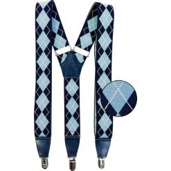 Niebieskie szelki - Argyle / Romby SZ85. Niebieskie szelki męskie . Za 99,00 zł.
