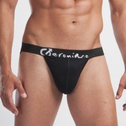 Jockstrapy GERONIMO Basic 51S9. Różowe slipy męskie Geronimo, s, bez wzorów, z bawełny. Za 47,99 zł.