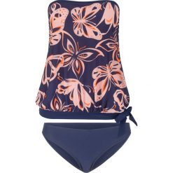 Tankini (2 części) bonprix niebiesko-jasnoróżowy. Niebieskie stroje kąpielowe damskie bonprix, z nadrukiem. Za 109,99 zł.