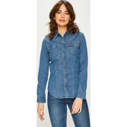 Pepe Jeans - Koszula. Niebieskie bluzki damskie marki Pepe Jeans, s, z bawełny, klasyczne, z klasycznym kołnierzykiem, z długim rękawem. Za 319,90 zł.