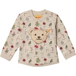 Bluza w kolorze beżowym. Brązowe bluzy niemowlęce Steiff, z aplikacjami, bez rękawów, bez kaptura. W wyprzedaży za 58,95 zł.