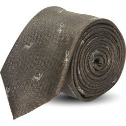 Krawaty męskie: krawat platinum brąz classic 213