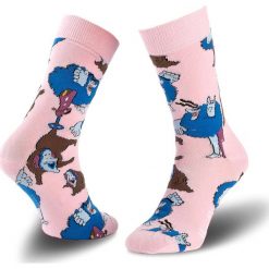 Skarpety Wysokie Damskie HAPPY SOCKS - BEA01-3001 Kolorowy Różowy. Różowe skarpetki damskie Happy Socks, bez wzorów, z elastanu. W wyprzedaży za 19,00 zł.