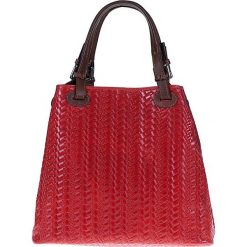 Torebki klasyczne damskie: Skórzana torebka „Helen” w kolorze czerwonym – 33 x 28 x 18 cm