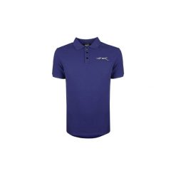 Koszulki polo z krótkim rękawem Roberto Cavalli S01GL0011. Niebieskie koszulki męskie Roberto Cavalli, s, bez wzorów, z krótkim rękawem. Za 299,00 zł.
