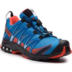Buty SALOMON - Xa Pro 3D Gtx GORE-TEX 406715 27 V0 Indigo Bunting/Sky Diver/Cherry Tomato. Niebieskie buty sportowe męskie marki Salomon, ze skóry ekologicznej, bez zapięcia, do biegania, gore-tex. Za 679,00 zł.