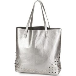 Shopper bag damskie: Torba shopper z ćwiekami bonprix srebrny kolor