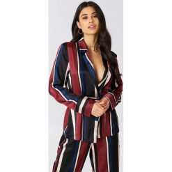 Marynarki i żakiety damskie: Qontrast X NA-KD Marynarka w pasy Multi Stripe – Red,Multicolor