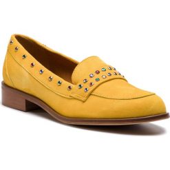 Lordsy SOLO FEMME - 96642-05-G22/000-03-00 Żółty. Żółte półbuty damskie Solo Femme, ze skóry, bez obcasa, na płaskiej podeszwie. W wyprzedaży za 239,00 zł.