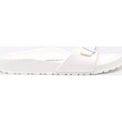 Birkenstock - Klapki Madrid. Białe klapki damskie Birkenstock, bez wzorów, z materiału, bez obcasa. Za 149,90 zł.