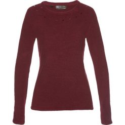Swetry klasyczne damskie: Sweter bonprix czerwony klonowy