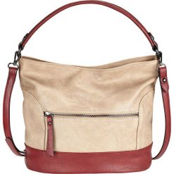 Torebka "Hobo" bonprix beżowo-czerwony klonowy. Brązowe torebki klasyczne damskie bonprix, bez wzorów, bez dodatków. Za 99,99 zł.