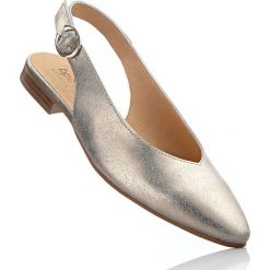 Baleriny damskie: Baleriny skórzane bonprix różowy metaliczny
