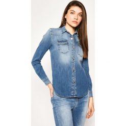 Koszula Pinko Caroline PE20 PDEN 1J10FA Y64W. Niebieskie bluzki damskie Pinko, bez wzorów, z elastanu, bez kołnierzyka, bez rękawów. W wyprzedaży za 579,00 zł.