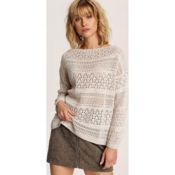 Beżowy Sweter Viviane. Brązowe swetry damskie Renee, uniwersalny, bez wzorów, casualowe, bez rękawów, bez kaptura. Za 109,99 zł.