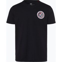 Alpha Industries - T-shirt męski, niebieski. Niebieskie t-shirty męskie Alpha Industries, xl, z aplikacjami, z dżerseju, eleganckie, bez kołnierzyka. Za 139,95 zł.