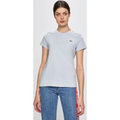 Levi's - Top. Niebieskie bluzki damskie Levi's®, s, bez wzorów, z bawełny, z okrągłym kołnierzem. W wyprzedaży za 79,90 zł.