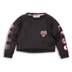 Minoti Bluza Dziewczęca Fearless, 128, Czarna. Czarne bluzy dziewczęce marki MINOTI, z napisami. Za 53,00 zł.