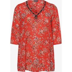 Samoon - Bluzka damska, czerwony. Czerwone bluzki damskie SAMOON, w kwiaty, eleganckie, bez kołnierzyka, bez rękawów. Za 379,95 zł.