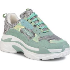 Sneakersy TOGOSHI - TG-09-04-000163 618. Zielone półbuty damskie Togoshi, bez wzorów, z zamszu, bez obcasa, na płaskiej podeszwie, bez zapięcia. W wyprzedaży za 299,00 zł.