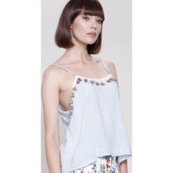 Topy damskie: Jasnoniebieski Top Seventies Vibe