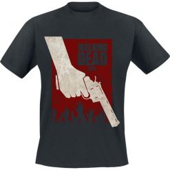The Walking Dead Gun T-Shirt czarny. Czarne t-shirty męskie The Walking Dead, l, bez wzorów, bez kołnierzyka. Za 74,90 zł.