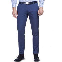 Spodnie STEFANO SMNS030042. Niebieskie spodnie męskie Giacomo Conti, m, bez wzorów, z elastanu. Za 259,00 zł.