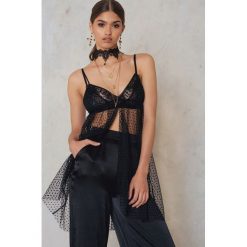 Sukienki hiszpanki: NA-KD Trend Siateczkowa sukienka bieliźniana - Black