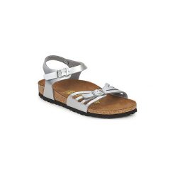Sandały Birkenstock BALI. Szare sandały damskie marki Birkenstock, bez wzorów, bez obcasa, bez zapięcia. Za 226,85 zł.