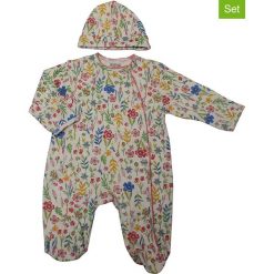 2-częściowy zestaw "Floral" ze wzorem. Śpiochy niemowlęce Just Too Cute, bez wzorów, z bawełny. W wyprzedaży za 42,95 zł.