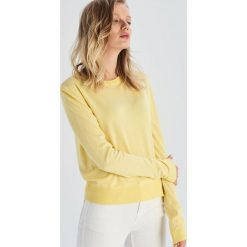Sweter z długim rękawem - Żółty. Żółte swetry damskie Sinsay, s, bez wzorów, z długim rękawem, długie, bez kaptura. Za 39,99 zł.