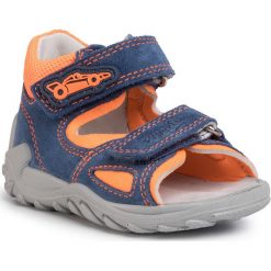 Sandały SUPERFIT - 6-09011-81 M Blau/Orange. Niebieskie sandały chłopięce Superfit, ze skóry, bez zapięcia. Za 219,00 zł.