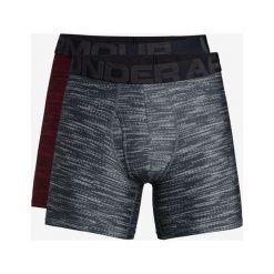 Under Armour Tech™ 6" Bokserki 2 pak Czerwony Szary. Szare bokserki męskie Under Armour, bez wzorów, z elastanu. Za 188,95 zł.