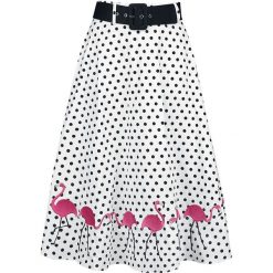 Spódnice wieczorowe: Collectif Clothing Fancy Flamingo Swing Skirt Spódnica biały