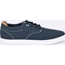 Lacoste - Tenisówki Esparre. Niebieskie tenisówki męskie marki Lacoste, z gumy, na sznurówki. W wyprzedaży za 329,90 zł.