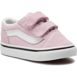 Tenisówki VANS - Old Skool V VN0A38JNV3M1 Lilac Snow/True White. Różowe trampki dziewczęce Vans, ze skóry, na rzepy. Za 159,00 zł.