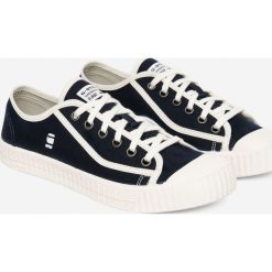 G-Star Raw - Tenisówki. Niebieskie trampki męskie G-Star RAW, bez wzorów, z materiału, retro, na sznurówki. Za 299,90 zł.
