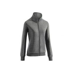 Bluza na zamek Gym & Pilates damska. Szare bluzy rozpinane damskie marki DOMYOS, xl, z bawełny. Za 64,99 zł.