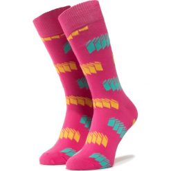 Skarpety Wysokie Męskie HAPPY SOCKS - BLI01-3000 Kolorowy Różowy. Różowe skarpetki męskie Happy Socks, bez wzorów, z elastanu. Za 39,90 zł.