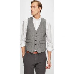 Selected - Kamizelka. Czarne garnitury męskie Selected, bez wzorów, z bawełny. W wyprzedaży za 129,90 zł.