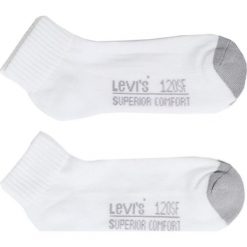 Levi's - Skarpety(2-pak). Białe skarpetki męskie marki Levi's®, z bawełny. Za 39,90 zł.
