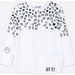 Coccodrillo - Longsleeve dziecięcy 92-122 cm. Białe bluzki dziewczęce COCCODRILLO, z nadrukiem, z dzianiny, z okrągłym kołnierzem, z długim rękawem, długie, bez kaptura. Za 45,90 zł.