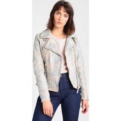Bomberki damskie: Freaky Nation BIKER PRINCESS Kurtka skórzana light blue
