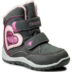 Śniegowce KAPPA - Valentine Tex 260557K Grey/Rose 1621. Szare kozaki dziewczęce Kappa, bez zapięcia. W wyprzedaży za 129,00 zł.