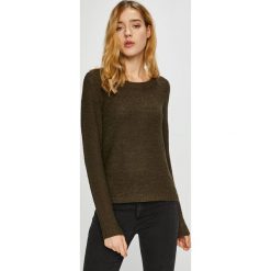 Only - Sweter. Brązowe swetry klasyczne damskie ONLY, l, z dzianiny, z okrągłym kołnierzem. W wyprzedaży za 69,90 zł.