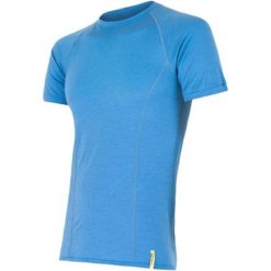 Sensor koszulka termoaktywna Merino Wool Active M blue XL. Niebieskie koszulki męskie termoaktywne Sensor, xl, bez wzorów, z wełny, z krótkim rękawem. Za 195,00 zł.