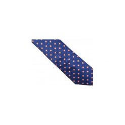 Granatowy krawat w kwiaty D224. Niebieskie krawaty męskie Modini Moda Męska, na co dzień, w kwiaty, z tkaniny, casualowe. Za 49,50 zł.
