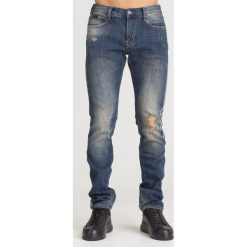 GRANATOWE JEANSY ARMANI EXCHANGE Z PRZETARCIAMI. Niebieskie jeansy męskie m, z aplikacjami. Za 299,50 zł.