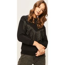 Answear - Bluza. Czarne bluzy damskie ANSWEAR, s, z aplikacjami, z elastanu, bez rękawów, bez kaptura. Za 139,90 zł.