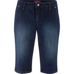 Wygodne bermudy ze stretchem bonprix ciemnoniebieski. Niebieskie szorty damskie bonprix, z jeansu. Za 74,99 zł.